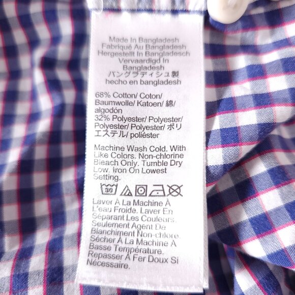 J Crew Mens L Slim Performance Button Shirt Purple Plaid Preppy Modern Classic - Picture 11 of 12